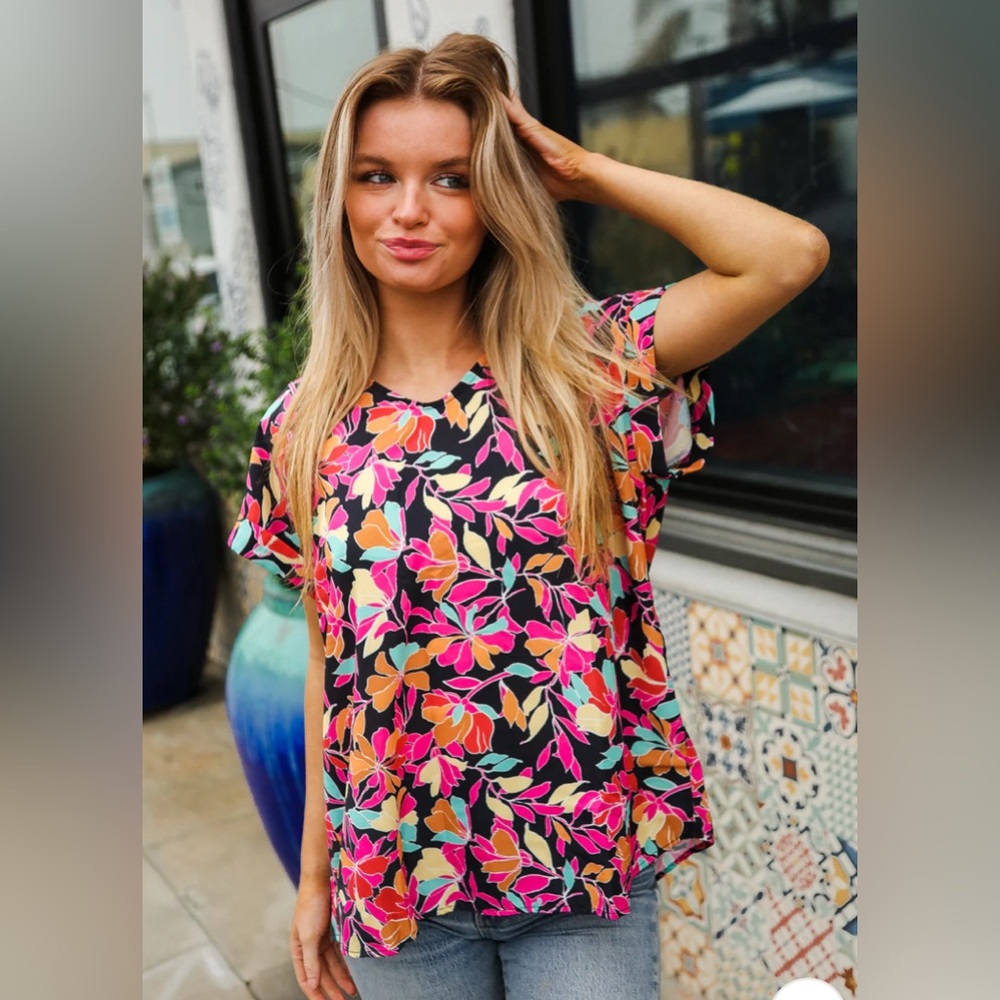 First Love Floral Multicolor Women's Top